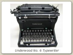Underwood No. 6 Typewriter